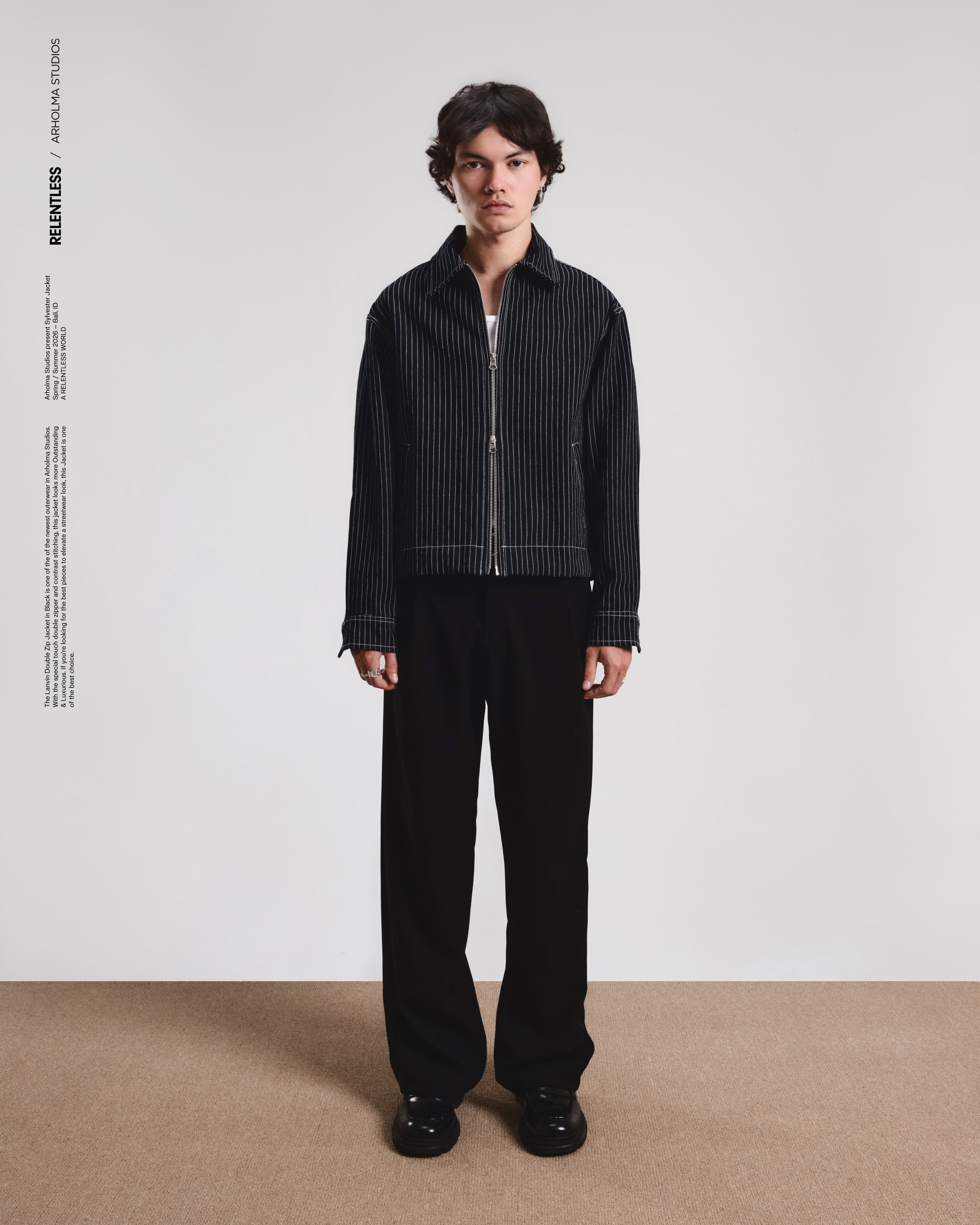 Bergamo Denim Boxy Double Zip Jacket