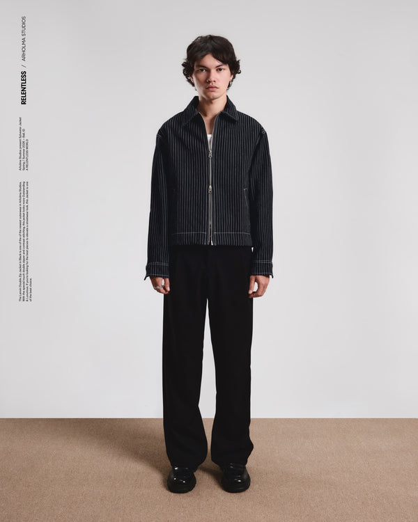Bergamo Denim Boxy Double Zip Jacket