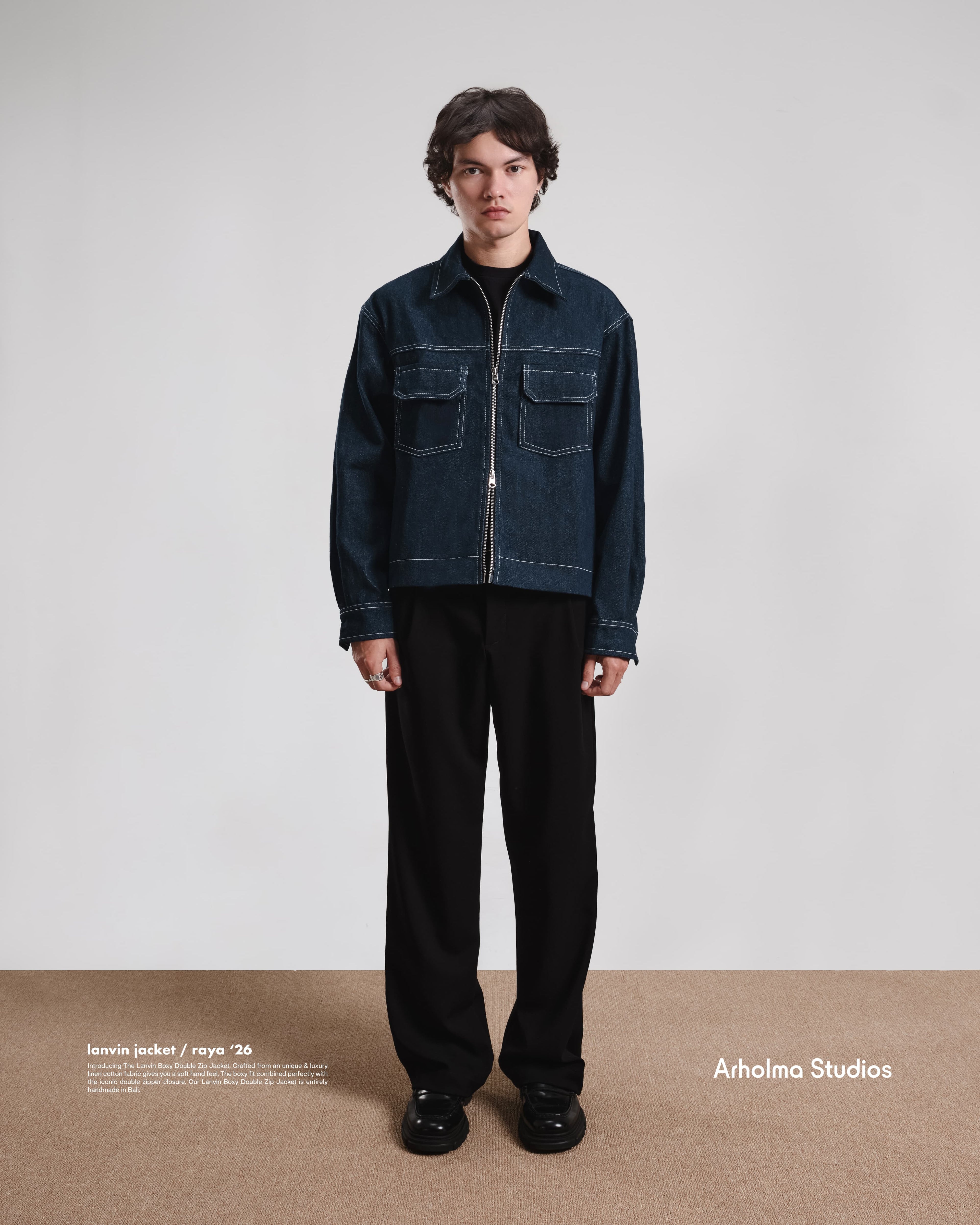 Lanvin Denim Boxy Double Zip Jacket