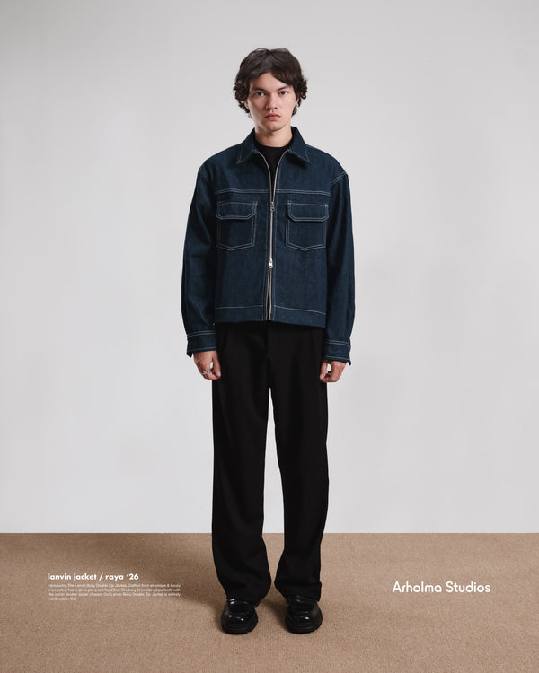 Lanvin Denim Boxy Double Zip Jacket