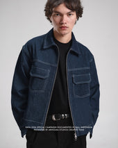 Lanvin Denim Boxy Double Zip Jacket