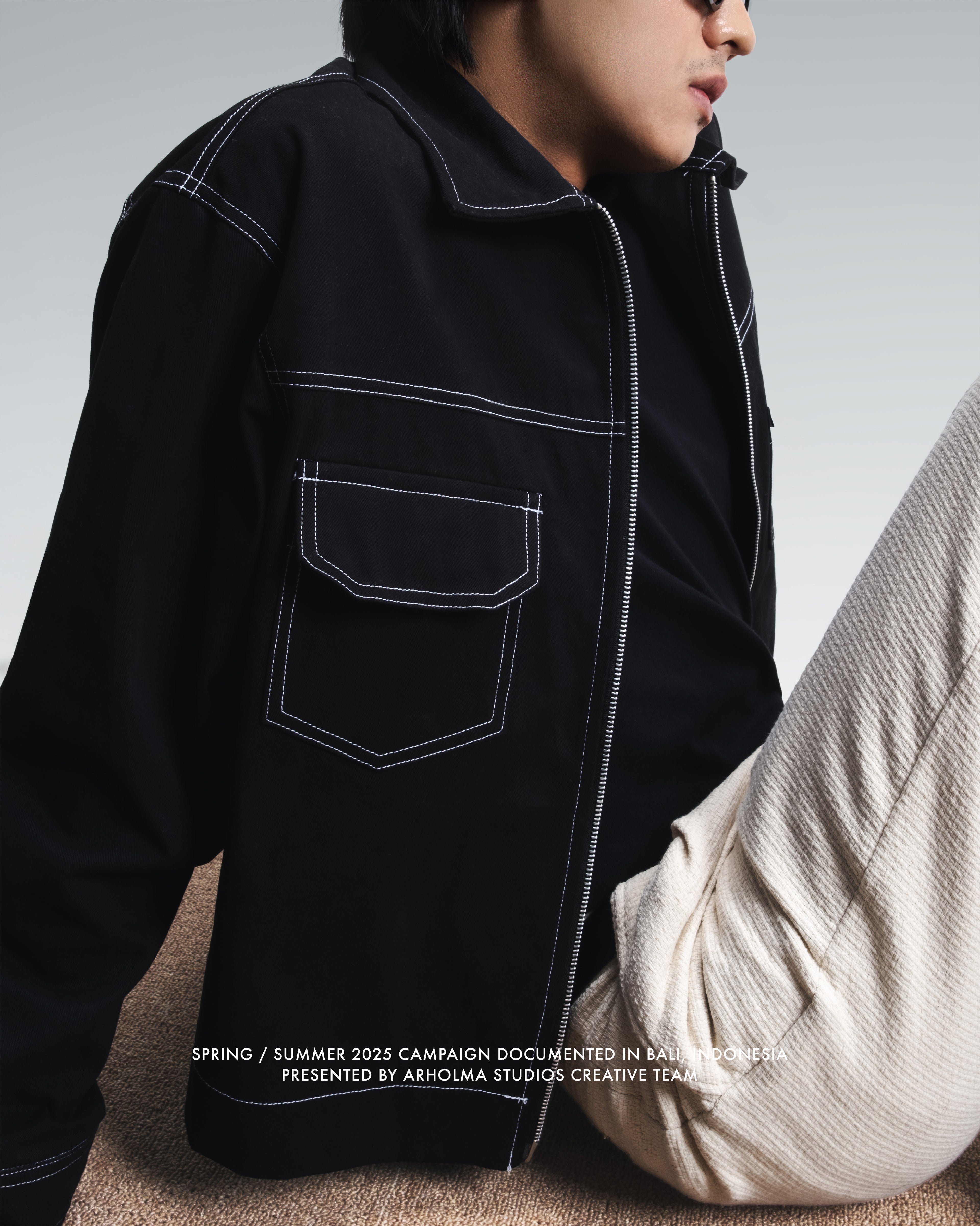 Lanvin Boxy Double Zip Jacket Black