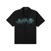 Oversized Shirt Cavalry Emerald Black