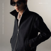 Arholma Studios -  Denim Boxy Double Zip Jacket 'Bergamo' Indigo Blue