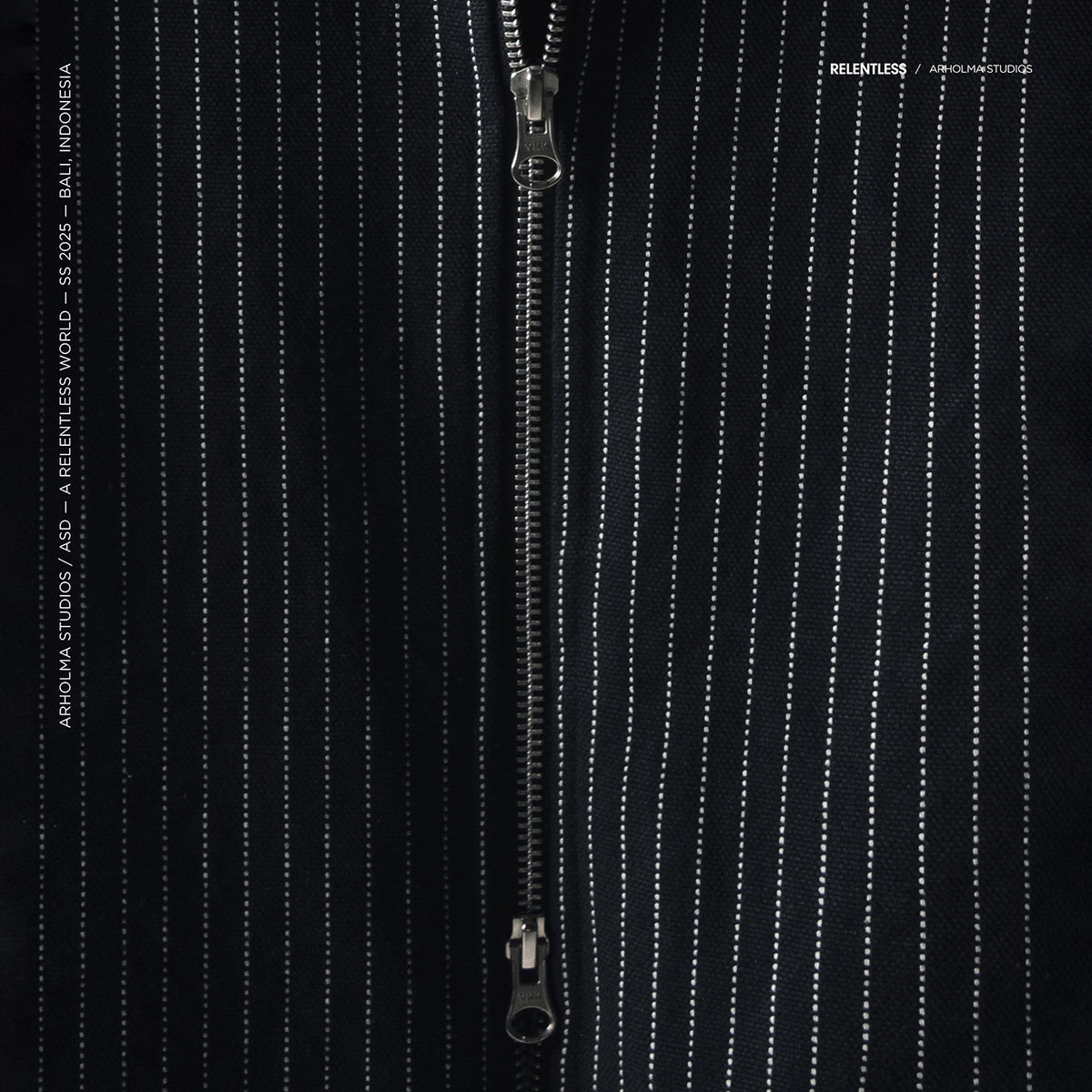 Arholma Studios -  Denim Boxy Double Zip Jacket 'Bergamo' Indigo Blue