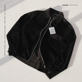 Arholma Studios - Corduroy Zip Jacket 'Hiraeth' Black