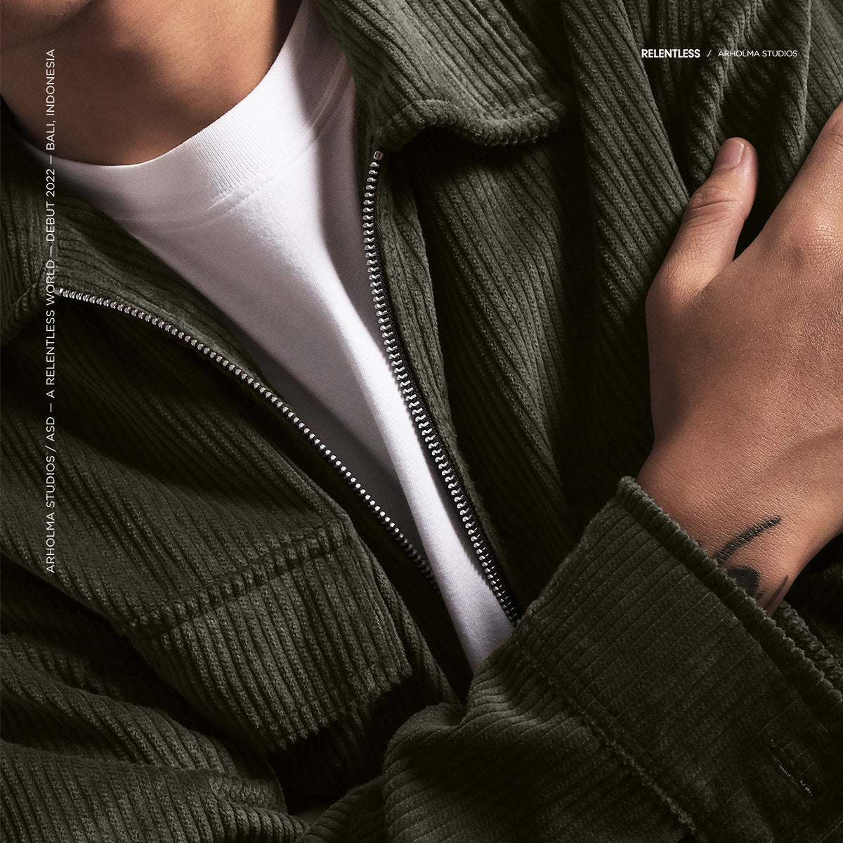 Arholma Studios - Corduroy Zip Jacket 'Hiraeth' Olive