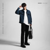 Arholma Studios - Denim Zip Jacket 'Hiraeth' Savage Blue