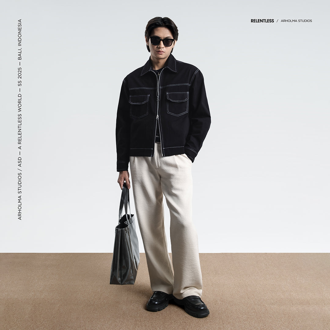 Arholma Studios -  Boxy Double Zip Jacket 'Lanvin' Black