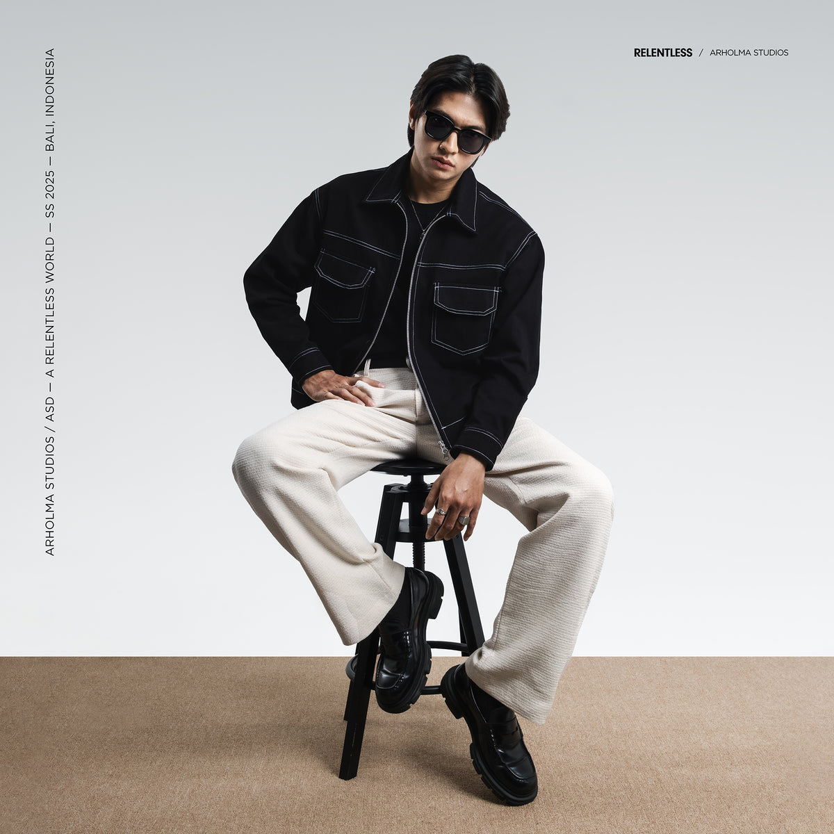 Arholma Studios -  Boxy Double Zip Jacket 'Lanvin' Black