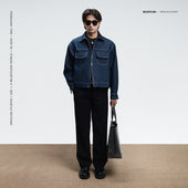 Arholma Studios -  Denim Boxy Double Zip Jacket 'Lanvin' Savage Blue