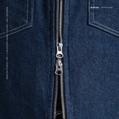 Arholma Studios -  Denim Boxy Double Zip Jacket 'Lanvin' Savage Blue