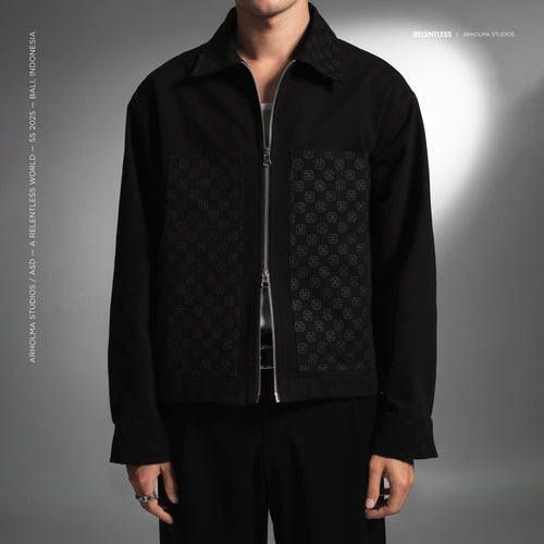 Arholma Studios -  Boxy Double Zip Jacket 'Louis' Black