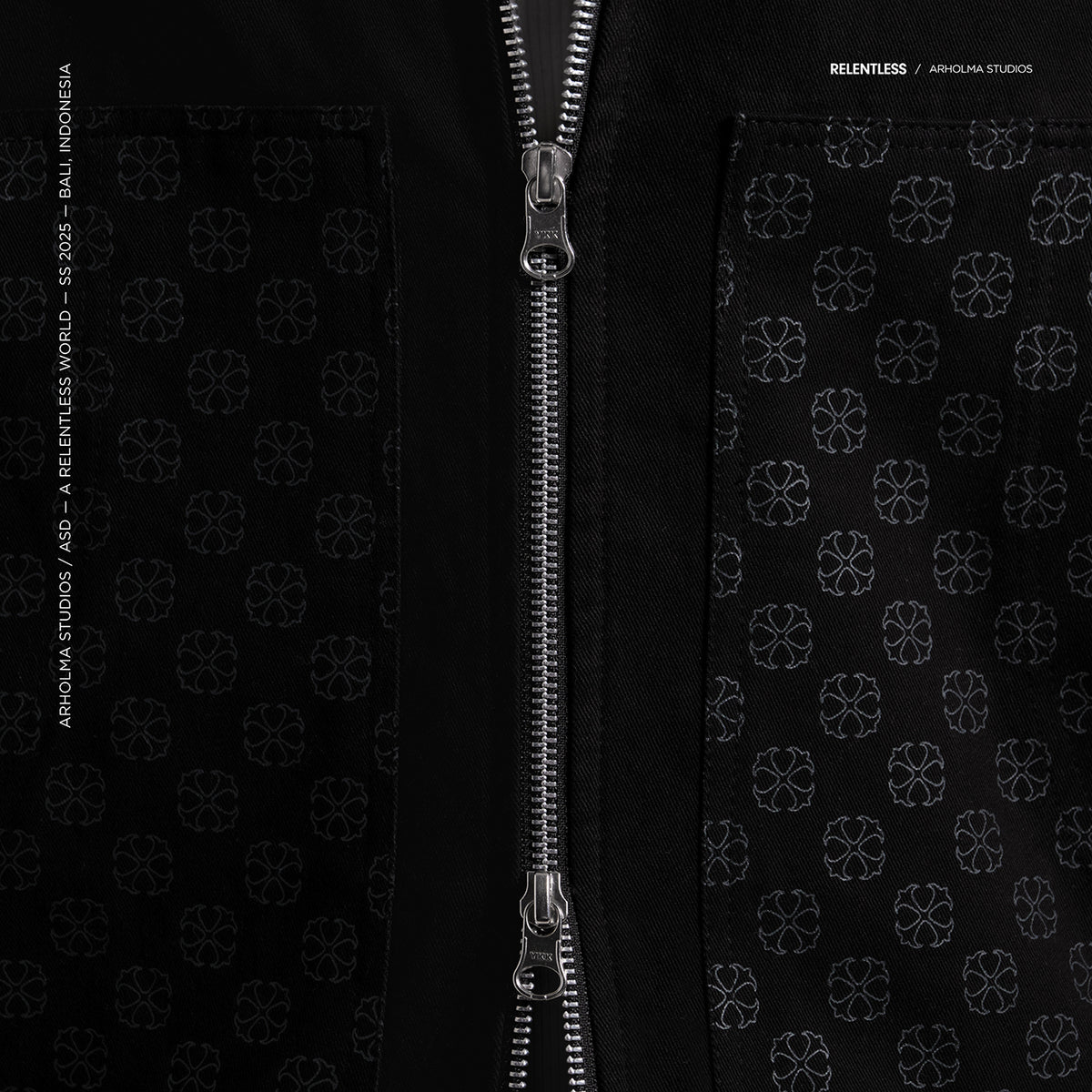 Arholma Studios -  Boxy Double Zip Jacket 'Louis' Black