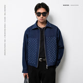 Arholma Studios -  Denim Boxy Zip Jacket 'Louis' Savage Blue