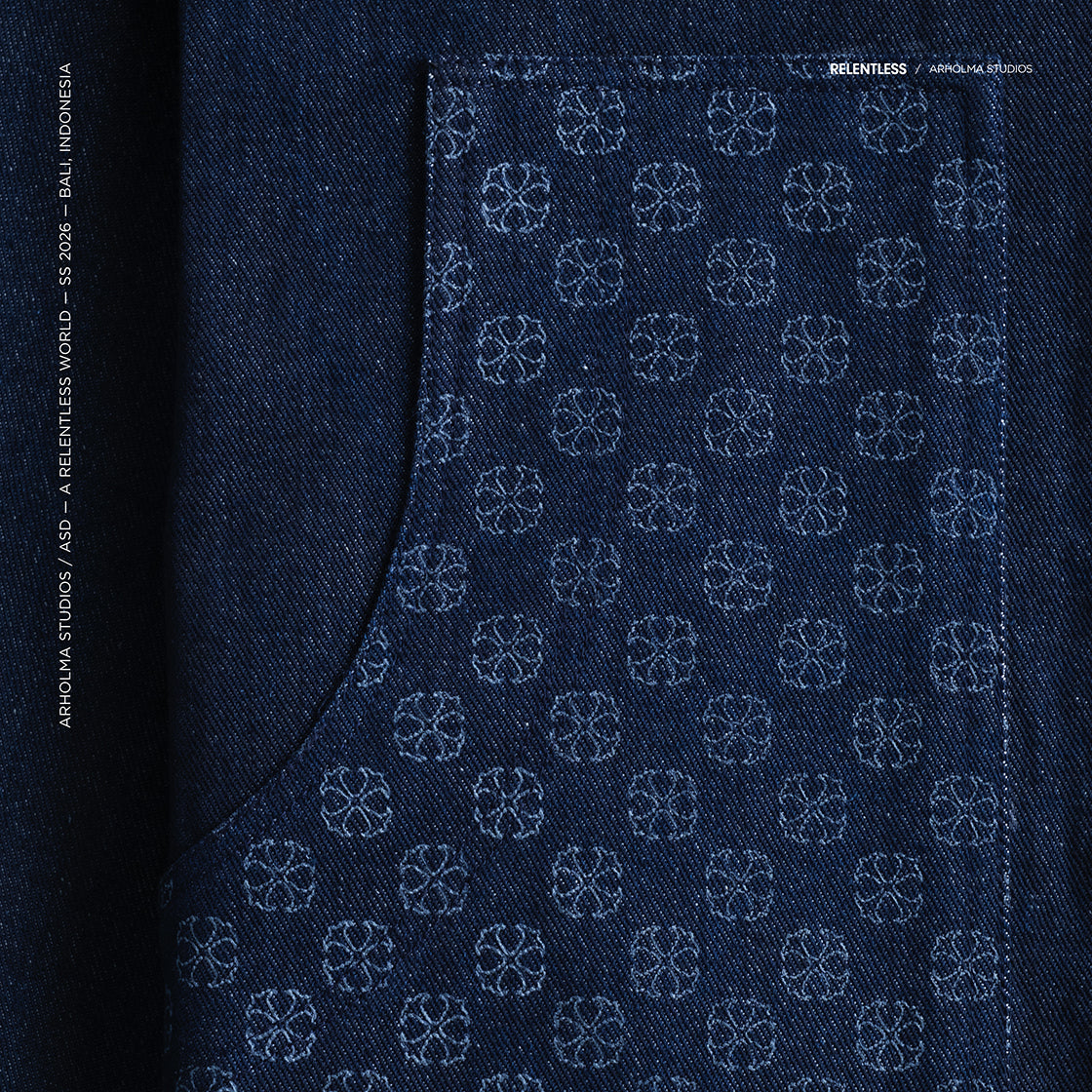 Arholma Studios -  Denim Boxy Zip Jacket 'Louis' Savage Blue