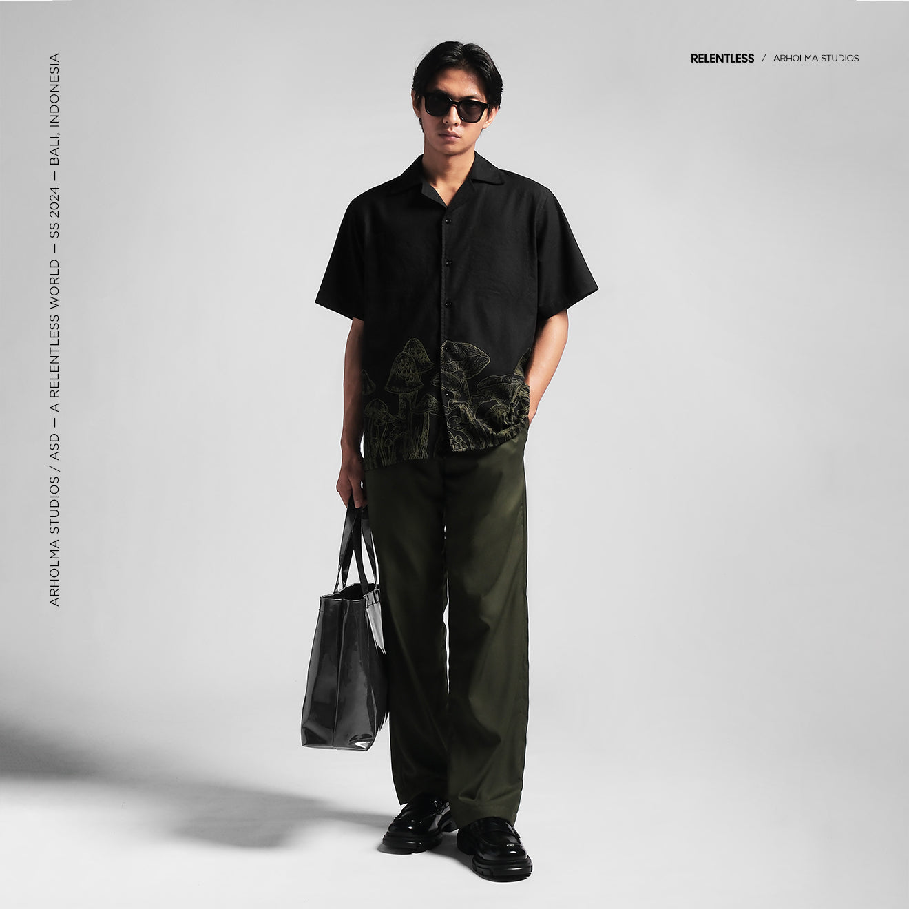 Mushroom Oversized Shirt Black
