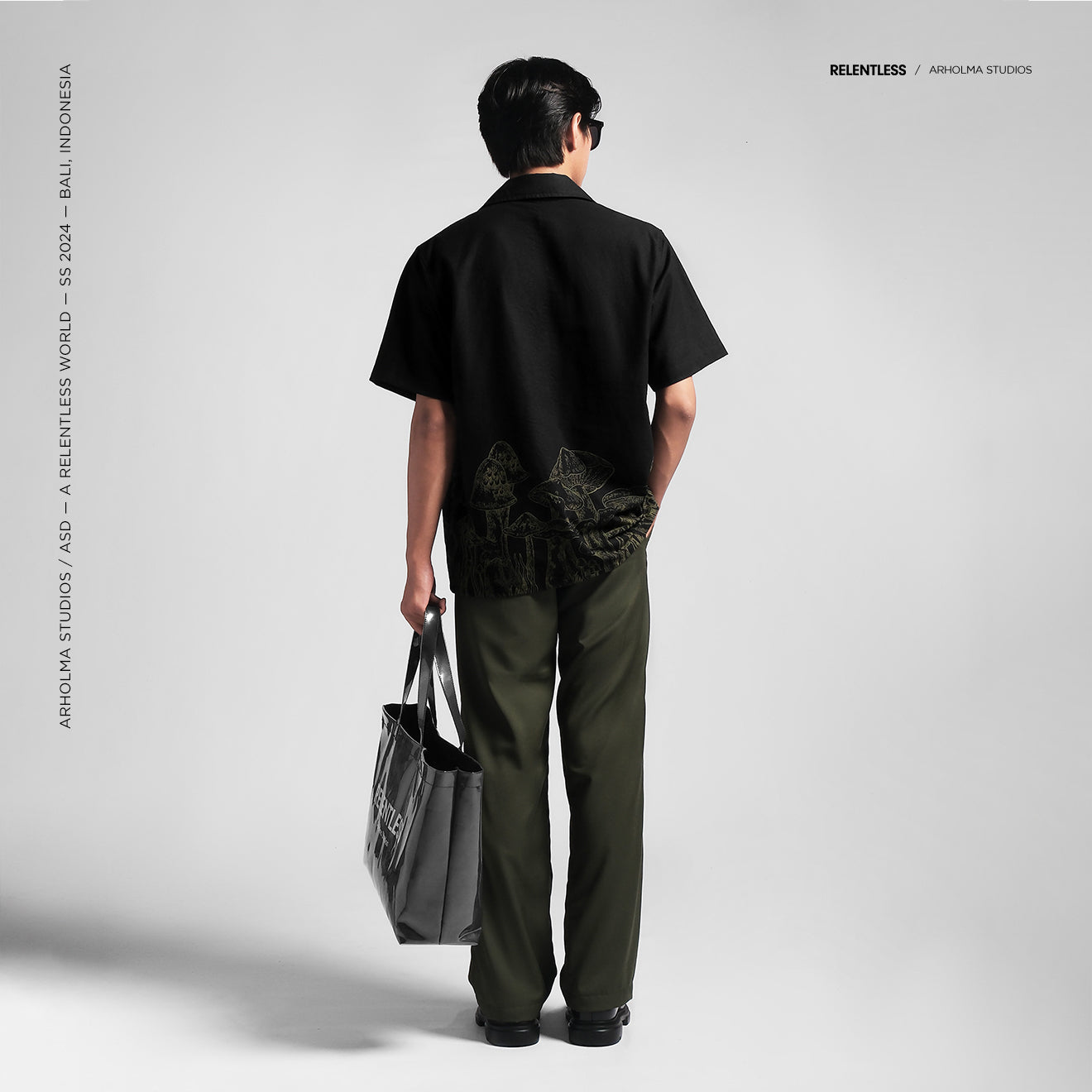 Mushroom Oversized Shirt Black