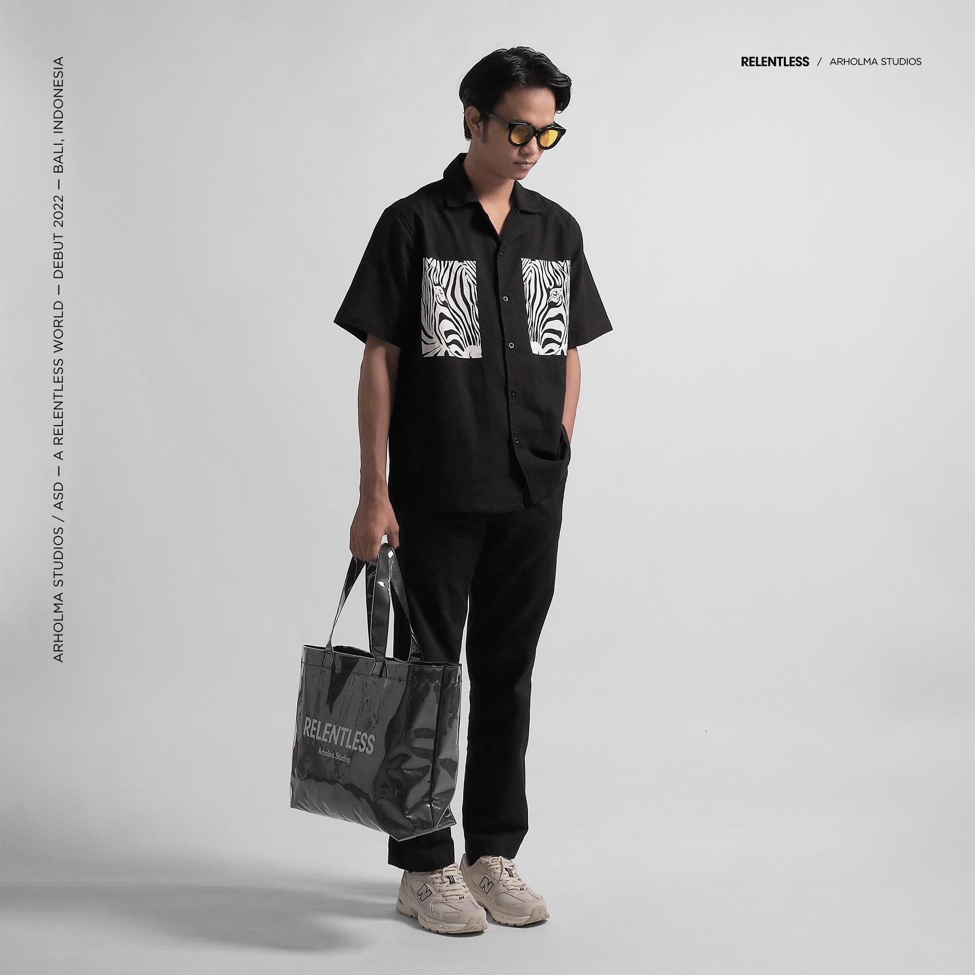 Zebra Oversized Shirt Black