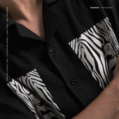Zebra Oversized Shirt Black