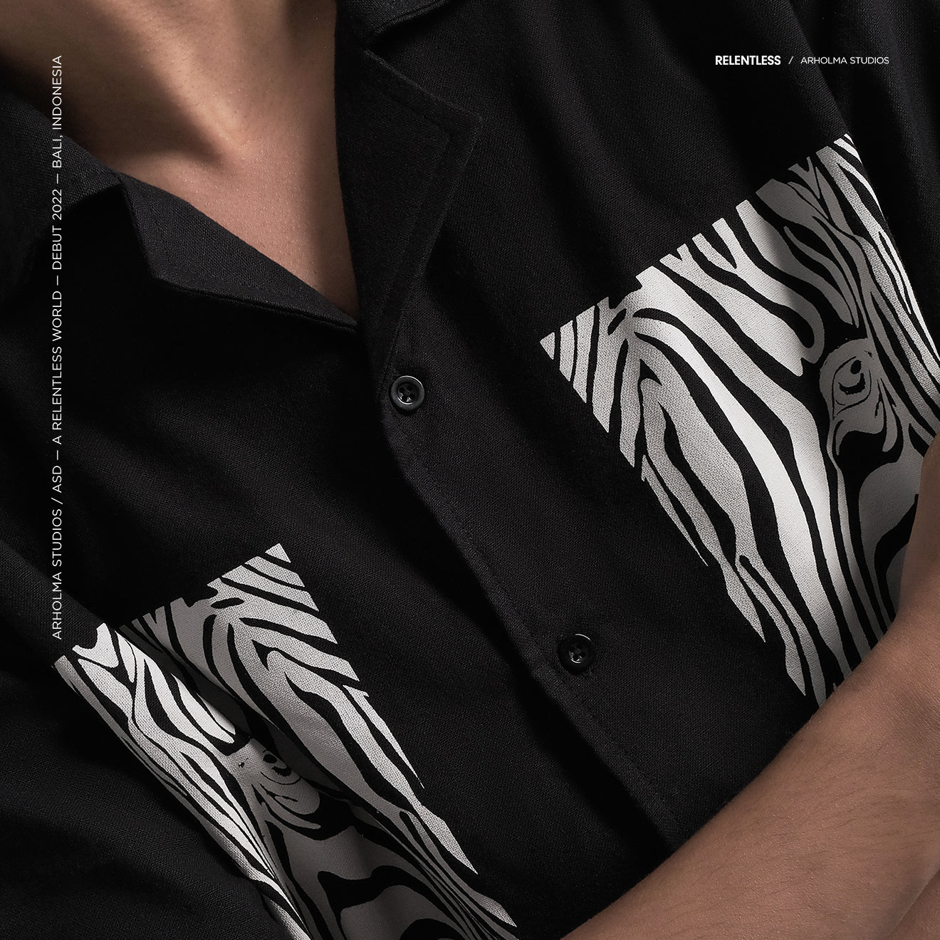 Zebra Oversized Shirt Black