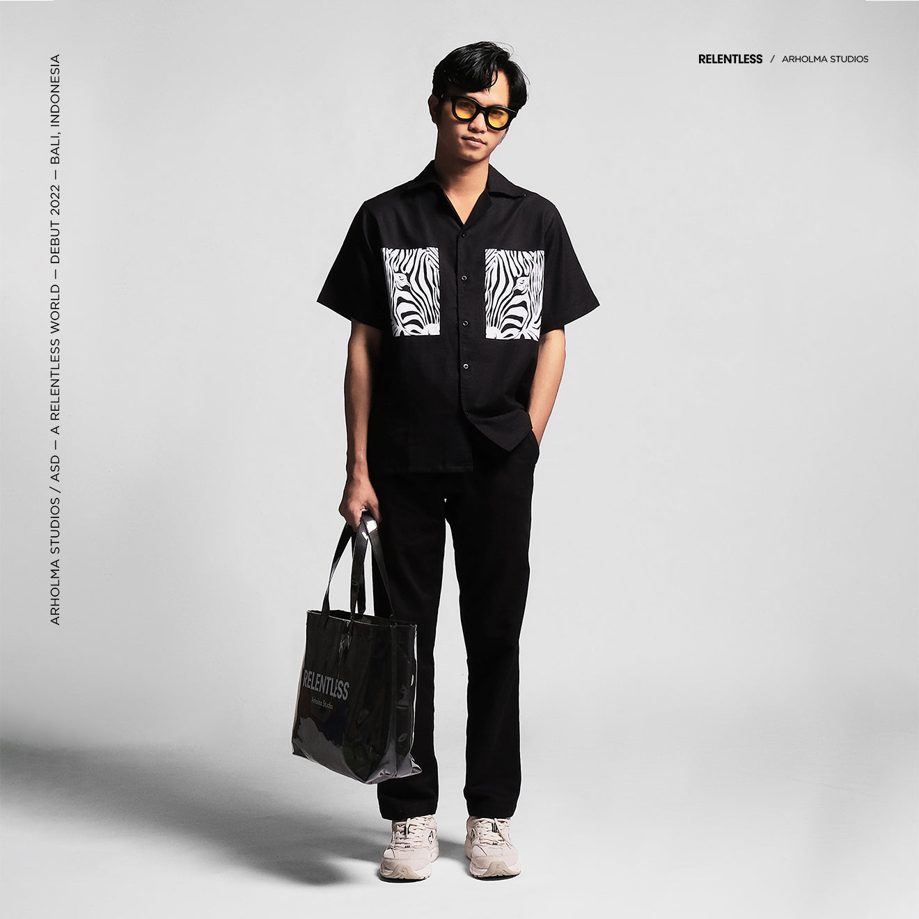 Zebra Oversized Shirt Black