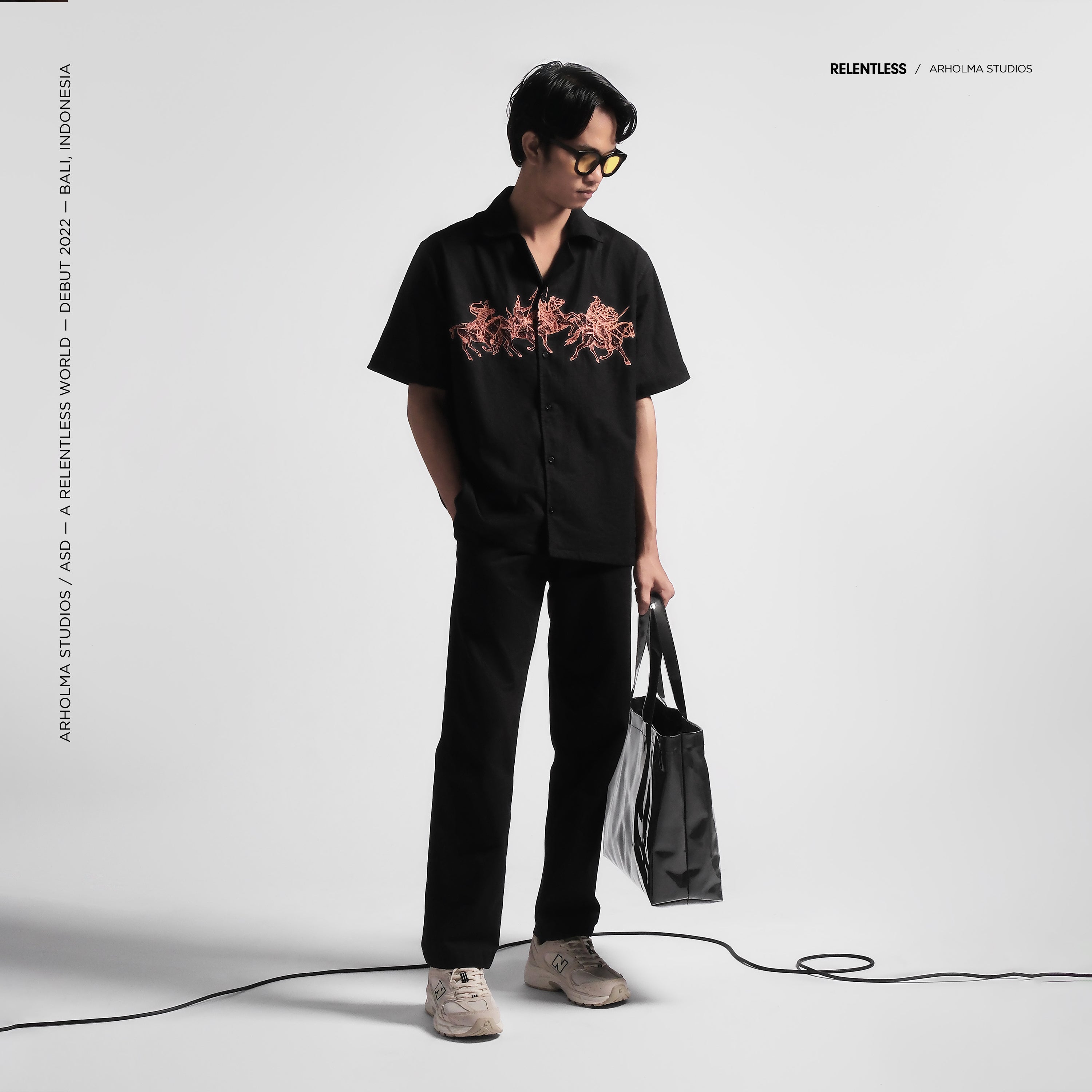 Oversized Shirt Cavalry Black