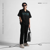 Oversized Shirt Cavalry Emerald Black