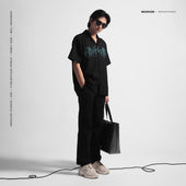 Oversized Shirt Cavalry Emerald Black
