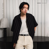 Boxy Shirt Hugos Black Striped