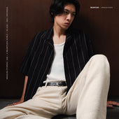 Boxy Shirt Hugos Black Striped