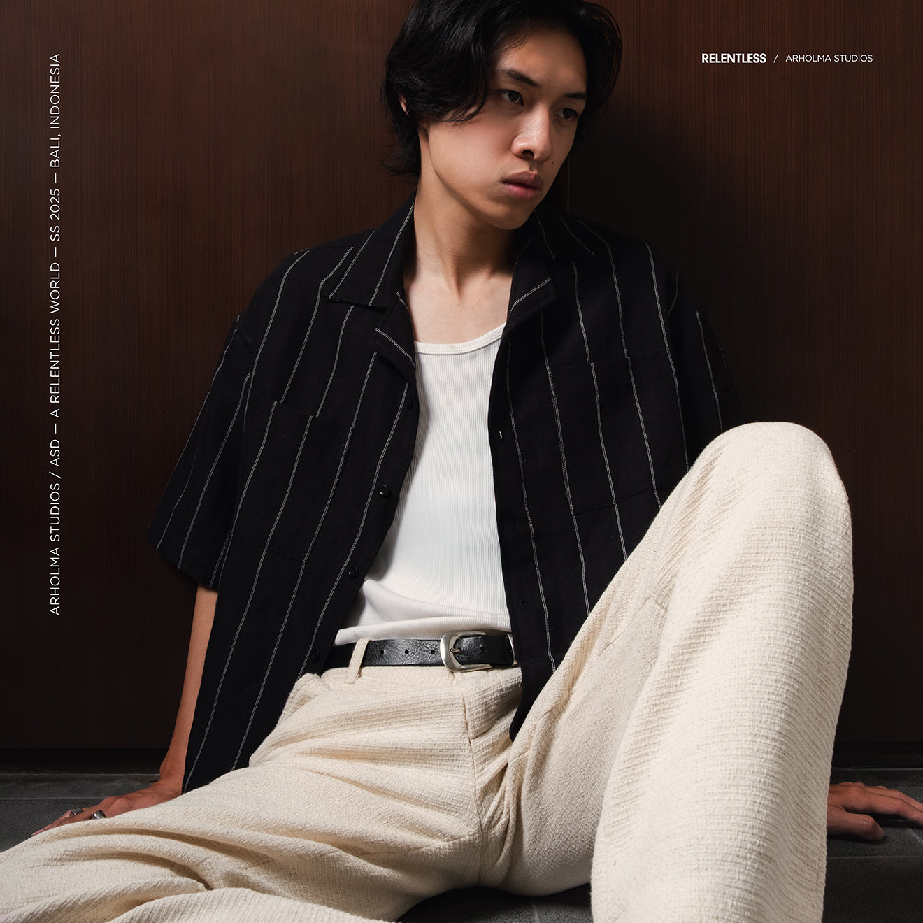 Boxy Shirt Hugos Black Striped