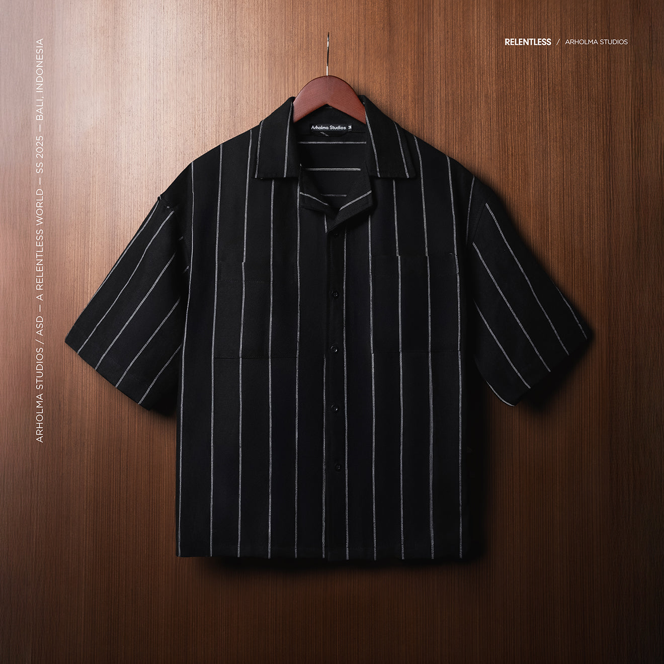 Boxy Shirt Hugos Black Striped